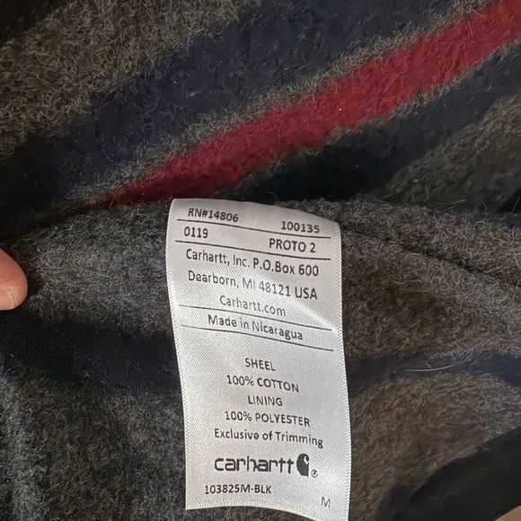 Carhartt firm duck blanket lined Chore coat. Black, Medium - Picture 5 of 5